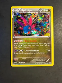 2014 Pokemon Phantom Forces Hydreigon 74 /119 Holo rare Holographic - Image 1