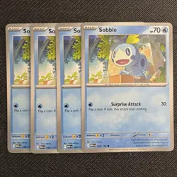 4x Sobble | Mega Evolution | 039/132 NM | Common | Pokemon TCG Playset - Image 1