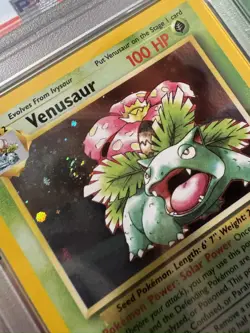 2000 POKEMON PROMO BLACK STAR #13 VENUSAUR-HOLO PSA 8 SWIRL + GUARD INCLUDED - Image 3