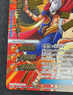 One Piece LUCY Luffy TOURNAMENT WINNER Promo Miracle Battle Carddass 2014 - Image 4