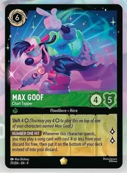 Disney Lorcana Fabled Max Goof Legendary Cold Foil 77/204 - Image 1