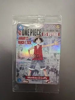 One Piece Monkey D Luffy College Voyage SEALED Promo Card Manga IN HAND - Image 1