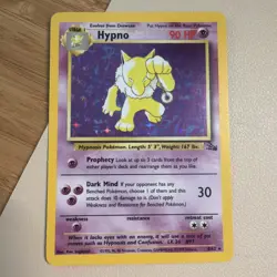 Pokemon Hypno Fossil Holo Rare Unlimited English 8/62 1999 Card LP - Image 1