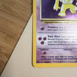 Pokemon Hypno Fossil Holo Rare Unlimited English 8/62 1999 Card LP - Image 2