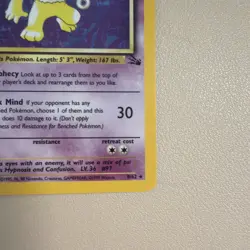 Pokemon Hypno Fossil Holo Rare Unlimited English 8/62 1999 Card LP - Image 3