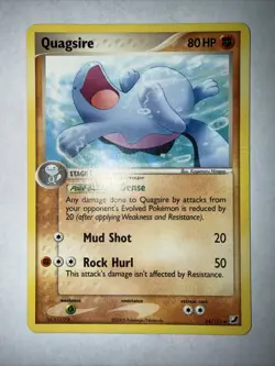 Pokemon TCG Quagsire EX Unseen Forces 44/115 Uncommon Card MP Condition - Image 1