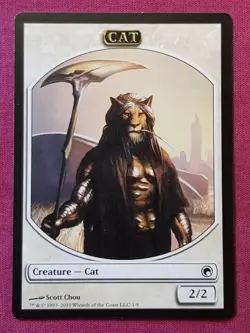 Magic The Gathering SCARS OF MIRRODIN CAT token card MTG - Image 1