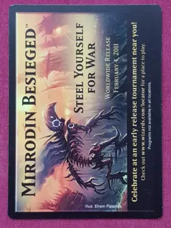 Magic The Gathering SCARS OF MIRRODIN GOLEM token card MTG - Image 2