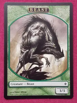 Magic The Gathering NEW PHYREXIA BEAST token card MTG - Image 1