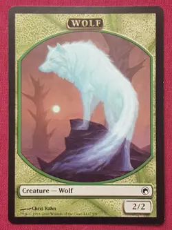 Magic The Gathering SCARS OF MIRRODIN WOLF token card MTG - Image 1