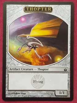 Magic The Gathering MIRRODIN BESIEGED THOPTER token card MTG - Image 1