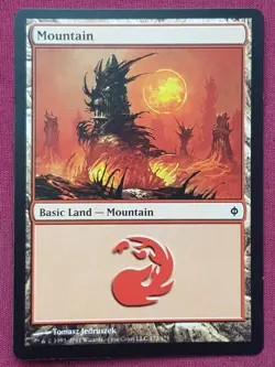 Magic The Gathering NEW PHYREXIA MOUNTAIN 172 land card MTG - Image 1
