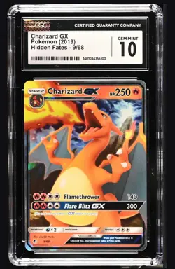 Pokemon TCG: Charizard GX 9/68 Hidden Fates Full Art CGC 10 - Image 1