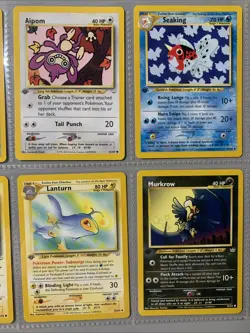 Pokemon TCG 1st Edition Neo Revelation Non Holo Rare Binder Page Lot - WOTC VTG - Image 4