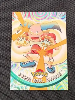 2000 Pokemon Topps Mr. Mime #122 – Series 3 – Blue Logo – TV Animation Ed - NM - Image 1