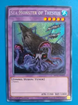 Near Mint Yugioh Sea Monster of Theseus MP17-EN231 Secret Rare 1st Edition - Image 1