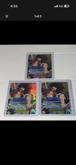 One Piece Card Game Monkey D. Luffy Leader ST10-001 Alt Art Holo English Lot - Image 3