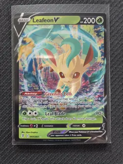 Pokemon Card Leafeon V 007/203 Evolving Skies Holo Ultra Rare Mint/NM - Image 1