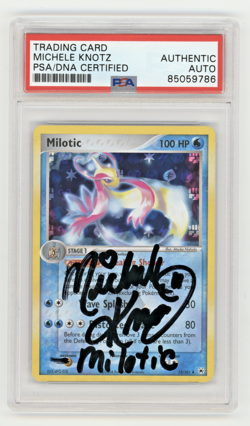 PSA Signed Michele Knotz English Card Hidden Legends Milotic 12/101 Reverse Holo - Image 1