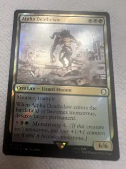 Alpha Deathclaw Universes Beyond Fallout Surge Foil Rare Black Green 0619 NM - Image 1