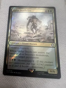 Alpha Deathclaw Universes Beyond Fallout Surge Foil Rare Black Green 0619 NM - Image 3