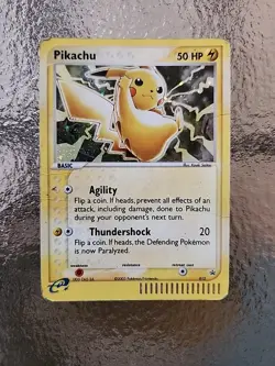Pokemon Pikachu TCG Black Star Promo 012 E-Reader Holo Card 2003 - Image 1