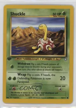 Shuckle 1st Ed. Pokemon Neo Genesis #72 2000 - Image 1