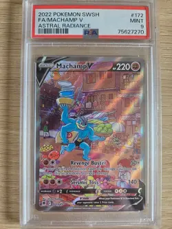 PSA 9 MINT Machamp V Astral Radiance Full Art Holo 2022 Pokemon SWSH 172/189 - Image 1