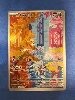 Pokemon TCG Deerling Card IR Temporal Forces 165/162 Near Mint Condition - Image 1
