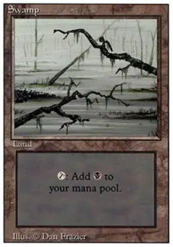 Swamp C - Medium Play MTG Revised - Image 1