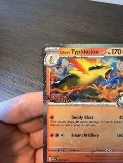 Pokemon TCG Prerelease Stamped Ethan's Typhlosion Destined Rivals 034/182 NM - Image 2