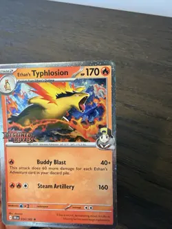 Pokemon TCG Prerelease Stamped Ethan's Typhlosion Destined Rivals 034/182 NM - Image 3