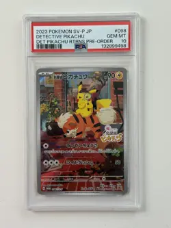 Detective Pikachu 098/SV-P Returns Pre-order Sv-p Promo Pokemon Japanese PSA 10 - Image 1