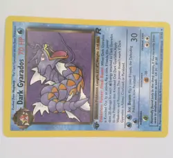 1st Ed Pokemon Dark Gyarados Team Rocket 25/82 Rare EN - Image 1