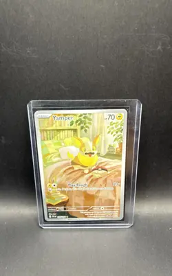 Pokemon TCG Yamper 099/094 Me02: Phantasmal Flames Holo NM Full Art - Image 1