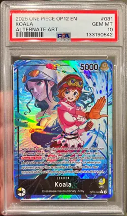 One Piece English Koala OP12-081 Alt Art Leader PSA 10 Gem Mint - Image 1