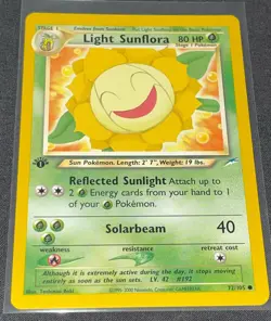 Pokemon Card - 1st Edition Light Sunflora - Neo Destiny - 72/105 - Image 1