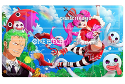 Roronoa Zoro & Perona One Piece Playmat With Zones OPCG Card Game Play Mat + Bag - Image 1
