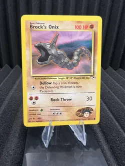 Brock's Onix 69/132 - Gym Heroes Unlimited Edition - WOTC Pokemon Card LP - Image 1