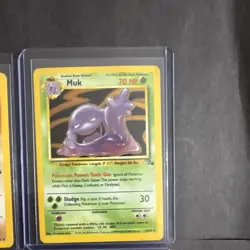 Pokemon TCG Fossil Lot Ditto Aerodactyl Muk 2 Lapras Hitmonlee 6 Cards - Image 4