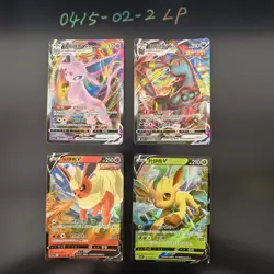 Pokemon TCG Chinese Espeon VMAX, Umbreon VMAX, Flareon V & Leafeon V - LP - Image 1