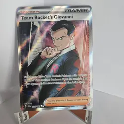 Pokemon Team Rockets Giovanni Full Art Holo Card Destined Rivals 225/182 - Image 1