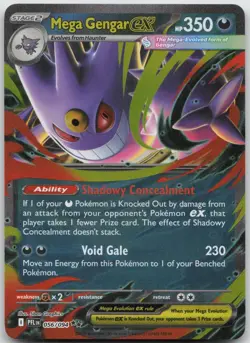 Mega Gengar ex 056/094 Double Rare Phantasmal Flames Pokemon NM/M - Image 1