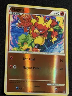 Pokemon TCG Unleashed Magmar 52/95 Reverse Holo - Image 2