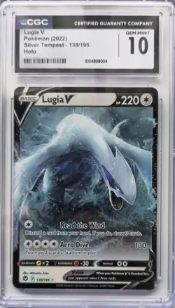 💥CGC 10 GEM MINT Lugia V 138/195 Ultra Rare Pokemon SWSH Silver Tempest 2022 - Image 1