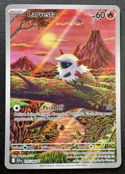 Pokemon TCG - Larvesta 99/86 - ILLUSTRATION RARE HOLO - Black Bolt -2025 English - Image 1