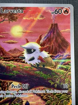 Pokemon TCG - Larvesta 99/86 - ILLUSTRATION RARE HOLO - Black Bolt -2025 English - Image 2