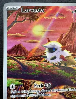 Pokemon TCG - Larvesta 99/86 - ILLUSTRATION RARE HOLO - Black Bolt -2025 English - Image 5