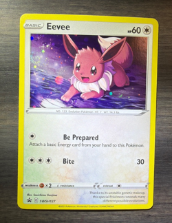 Pokemon TCG Eevee SWSH127 Black Star Promo (With Swirl) NM - Image 1