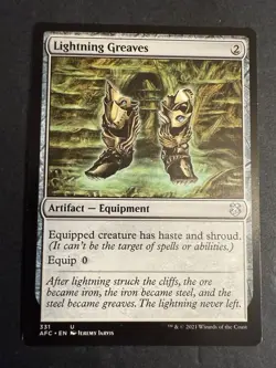 Lightning Greaves Commander: Adventures in the Forgotten Realm MTG LP - Image 1